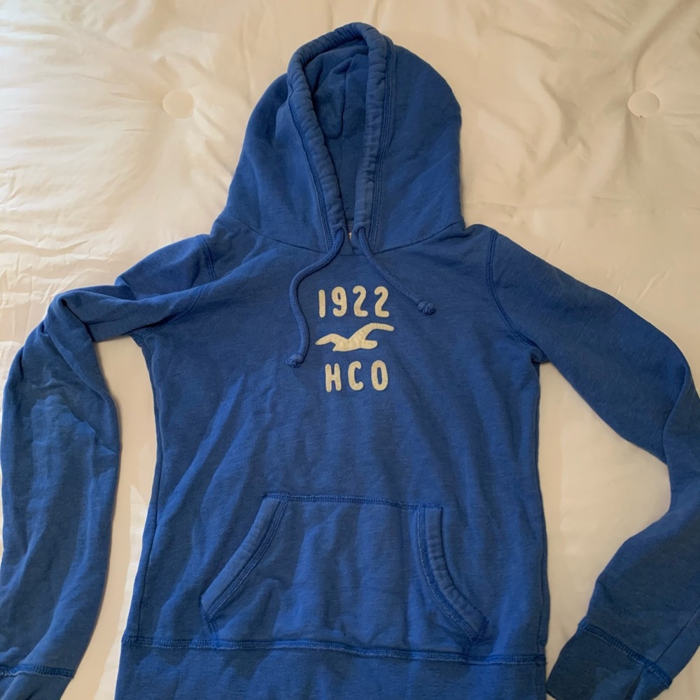 Blue Hollister hoodie